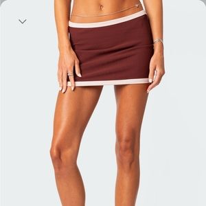 edikted | Sutton Contrast Ribbed Mini-Skirt